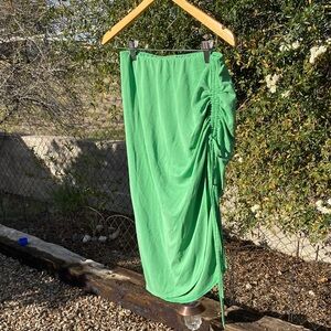 Chic Asymmetrical Green Skirt